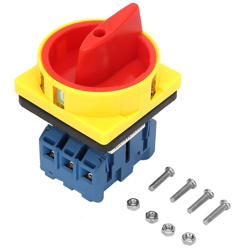 Moofey 32A Rotary Switch, 3 Pole 2 Position Disconnect Switch, Rotary Cam Selector - Image 1